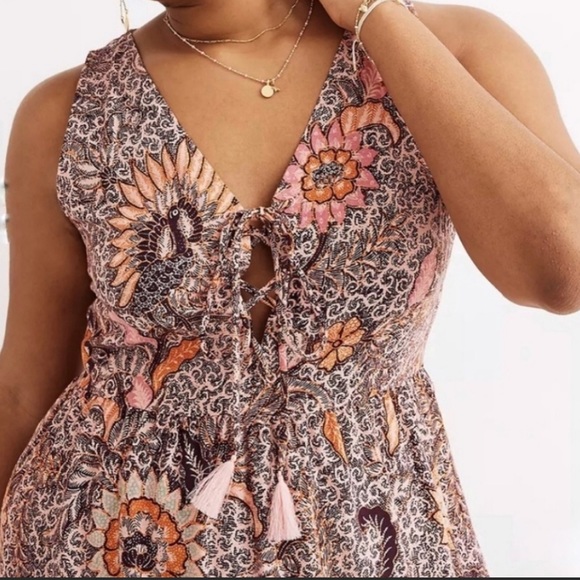Madewell Tiered Maxi/Midi Bali Blooms Dress size 6 - Picture 3 of 9
